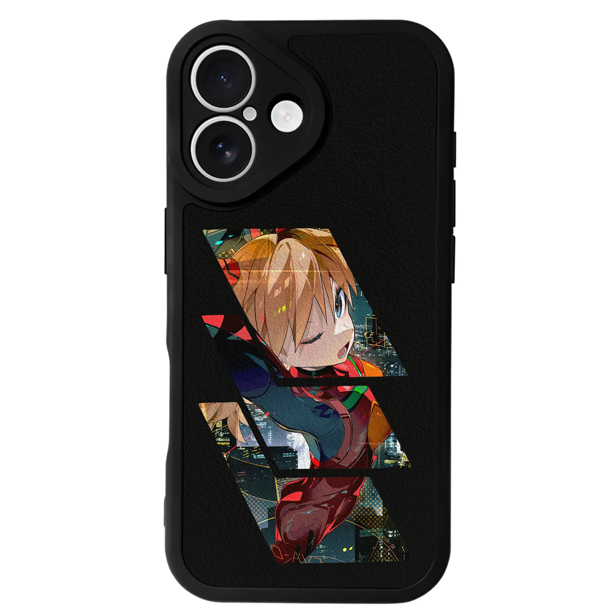 エヴァンゲリオン グッズ,アスカ·ラングレー - IPhone 16シリーズ対応 ・ シリコンスマホケース ・ レザー調 ・ 高精度フィット ・ 耐衝撃 ・ ワイヤレス充電対応 ・ 精密カット